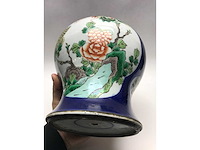 Antique chinese powder blue baluster vase. kangxi marked. - afbeelding 26 van  36