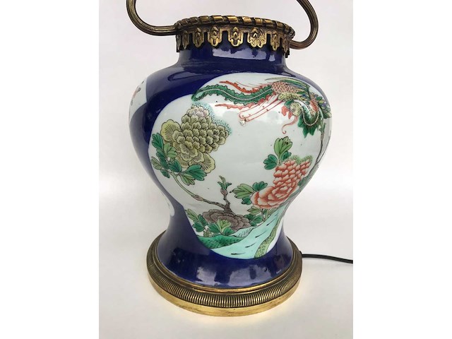 Antique chinese powder blue baluster vase. kangxi marked. - afbeelding 23 van  36