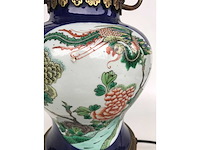 Antique chinese powder blue baluster vase. kangxi marked. - afbeelding 31 van  36