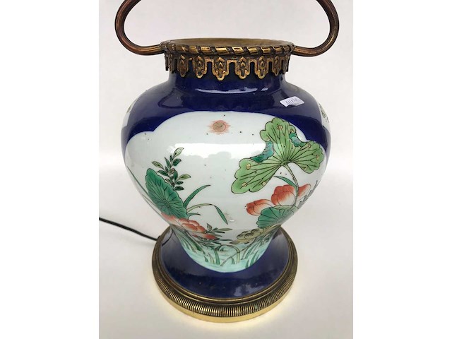 Antique chinese powder blue baluster vase. kangxi marked. - afbeelding 35 van  36