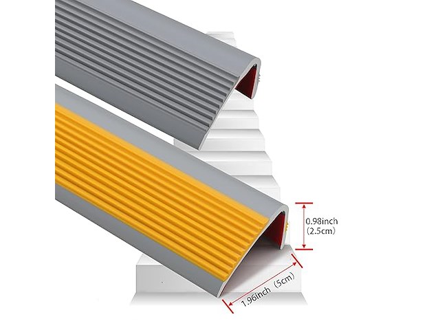 Antislip traprand van vinyl, zelfklevend grijs - afbeelding 4 van  4