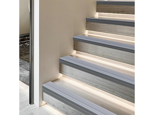 Antislip traprand van vinyl, zelfklevend grijs - afbeelding 3 van  4