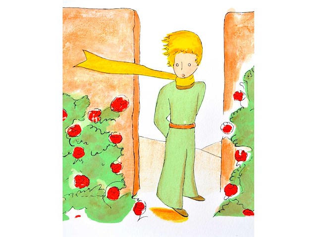 Antoine de saint exupery - le petit prince - litho - afbeelding 5 van  5