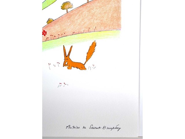 Antoine de saint exupery - le petit prince - litho - afbeelding 3 van  4