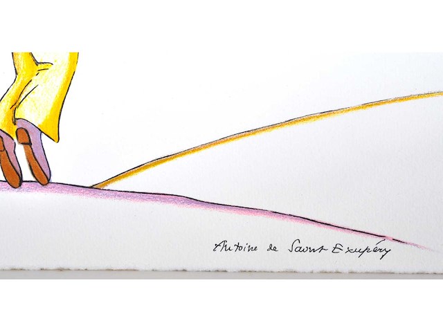 Antoine de saint exupery - le petit prince - litho - afbeelding 3 van  4