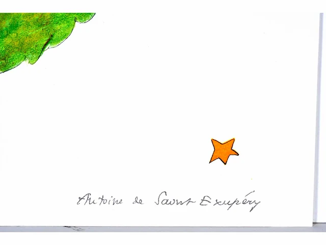 Antoine de saint exupery - le petit prince - litho - afbeelding 2 van  5