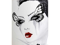 Antoine liesens - she flys like a butterfly - acryl op doek - 100x80 cm - afbeelding 2 van  8
