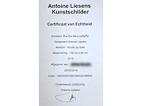 Antoine liesens - she flys like a butterfly - acryl op doek - 100x80 cm - afbeelding 4 van  8