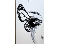 Antoine liesens - she flys like a butterfly - acryl op doek - 100x80 cm - afbeelding 6 van  8