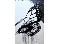 Antoine liesens - she flys like a butterfly - acryl op doek - 100x80 cm - afbeelding 7 van  8