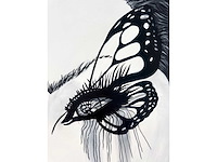 Antoine liesens - she flys like a butterfly - acryl op doek - 100x80 cm - afbeelding 9 van  10
