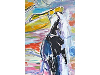 Anton vrede - strange relationship- olie op doek - 95x125 cm - 1987 - afbeelding 2 van  18