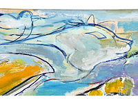 Anton vrede - strange relationship- olie op doek - 95x125 cm - 1987 - afbeelding 6 van  18