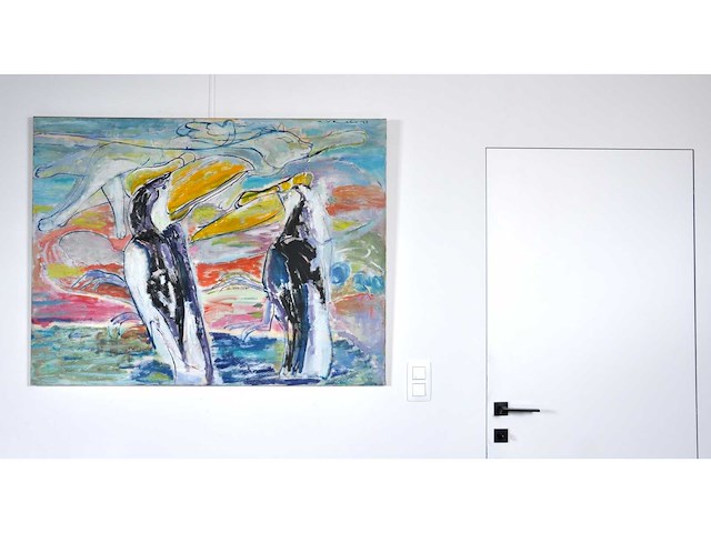 Anton vrede - strange relationship- olie op doek - 95x125 cm - 1987 - afbeelding 7 van  18