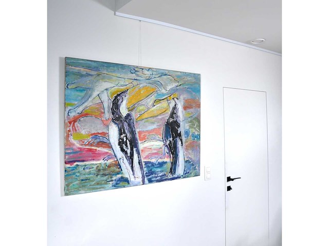 Anton vrede - strange relationship- olie op doek - 95x125 cm - 1987 - afbeelding 13 van  18