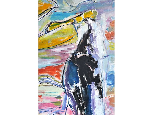 Anton vrede - strange relationship- olie op doek - 95x125 cm - 1987 - afbeelding 3 van  18