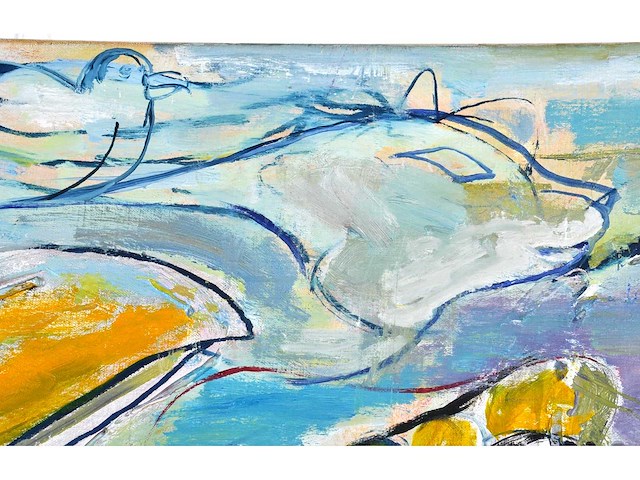 Anton vrede - strange relationship- olie op doek - 95x125 cm - 1987 - afbeelding 7 van  18