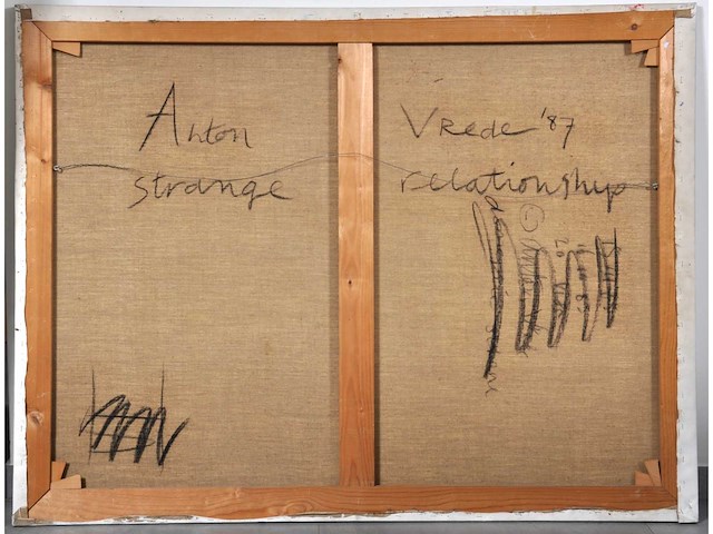 Anton vrede - strange relationship- olie op doek - 95x125 cm - 1987 - afbeelding 8 van  18