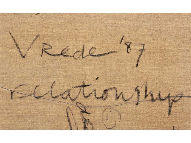 Anton vrede - strange relationship- olie op doek - 95x125 cm - 1987 - afbeelding 9 van  18