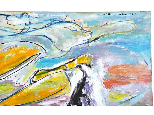 Anton vrede - strange relationship- olie op doek - 95x125 cm - 1987 - afbeelding 15 van  18