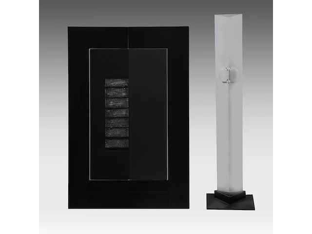 Antonia lambelé (1943), an untitled perspex sculpture and a mixed media work ' masako' (1998) the perspex: 61 cm. (24.01 in.), the mixed media: 60 x 40 cm. (23.62 x 15 3/4 in.) - afbeelding 1 van  6