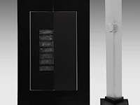 Antonia lambelé (1943), an untitled perspex sculpture and a mixed media work ' masako' (1998) the perspex: 61 cm. (24.01 in.), the mixed media: 60 x 40 cm. (23.62 x 15 3/4 in.)