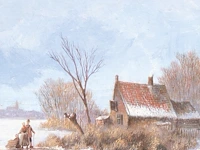 Antonij andreas de meyer (1806-1867), ice skaters in a dutch landscape, oil on canvas 23 x 30.5 cm. (9.06 x 12.00 in.), frame: 30 x 37 cm. (11.81 x 14.57 in.) - afbeelding 5 van  5