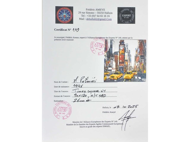 Antonio palmieri – new york , time square - olie op doek - 100x100 cm - afbeelding 10 van  14