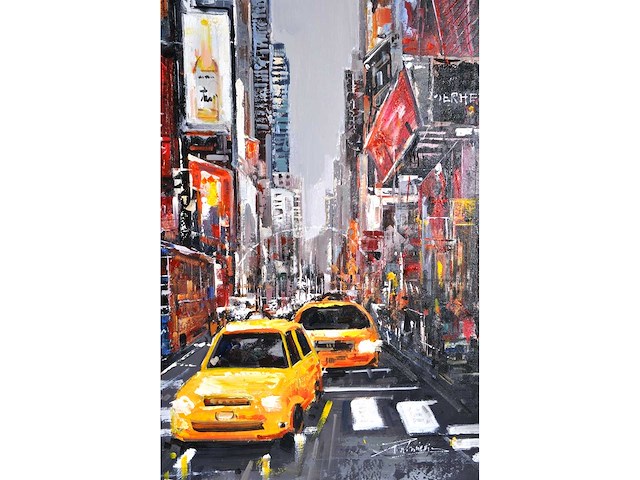 Antonio palmieri – new york , time square - olie op doek - 100x100 cm - afbeelding 14 van  14