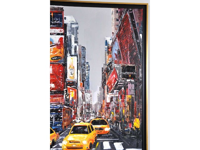 Antonio palmieri – new york , time square - olie op doek - 100x100 cm - afbeelding 3 van  3