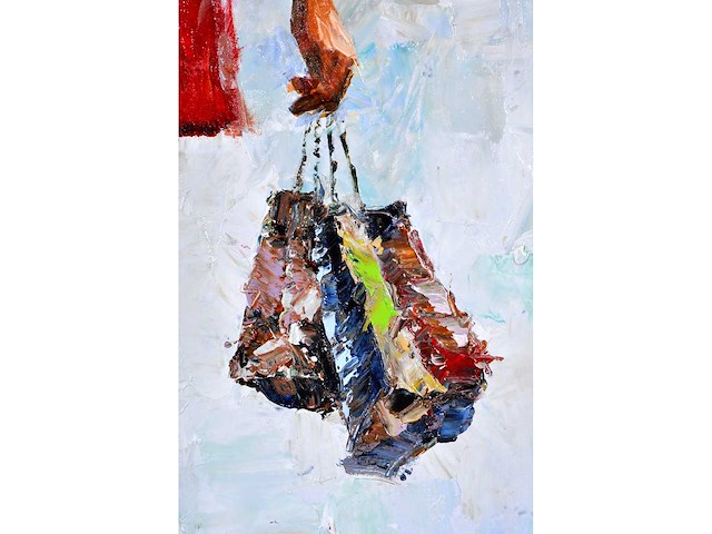 Antonio palmieri – shopping girl in paris - olie op doek - 120x90 cm - afbeelding 4 van  15