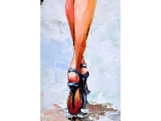 Antonio palmieri – shopping girl in paris - olie op doek - 120x90 cm - afbeelding 5 van  15