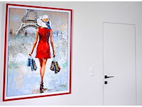 Antonio palmieri – shopping girl in paris - olie op doek - 120x90 cm - afbeelding 9 van  15