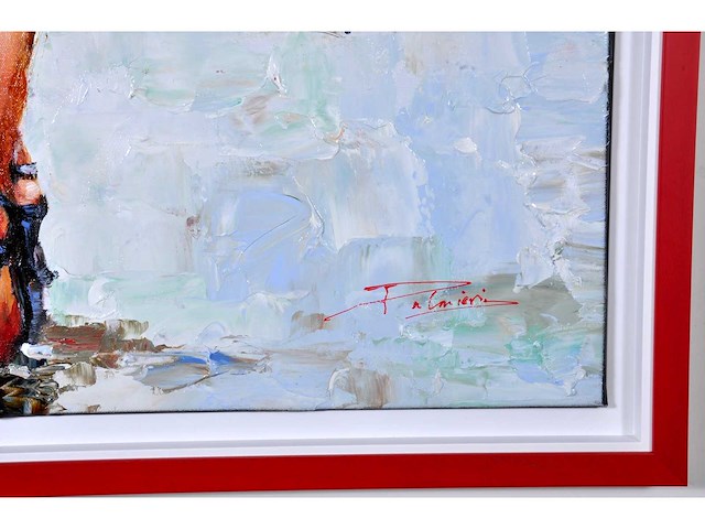 Antonio palmieri – shopping girl in paris - olie op doek - 120x90 cm - afbeelding 11 van  15