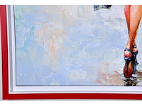 Antonio palmieri – shopping girl in paris - olie op doek - 120x90 cm - afbeelding 12 van  15