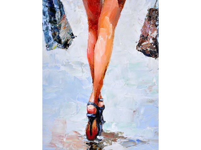 Antonio palmieri – shopping girl in paris - olie op doek - 120x90 cm - afbeelding 13 van  15