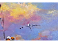 Antonio palmieri – zeilboot op zee - olie op doek - 90x120 cm - afbeelding 8 van  11