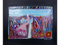 Antonio poioumen - pink angel - acryl op doek - 50x60 cm - afbeelding 1 van  6