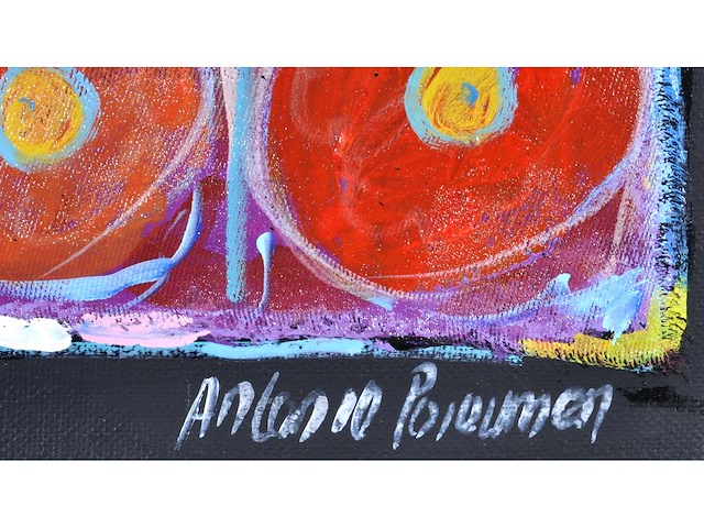 Antonio poioumen - pink angel - acryl op doek - 50x60 cm - afbeelding 3 van  11