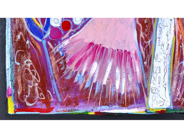 Antonio poioumen - pink angel - acryl op doek - 50x60 cm - afbeelding 6 van  11