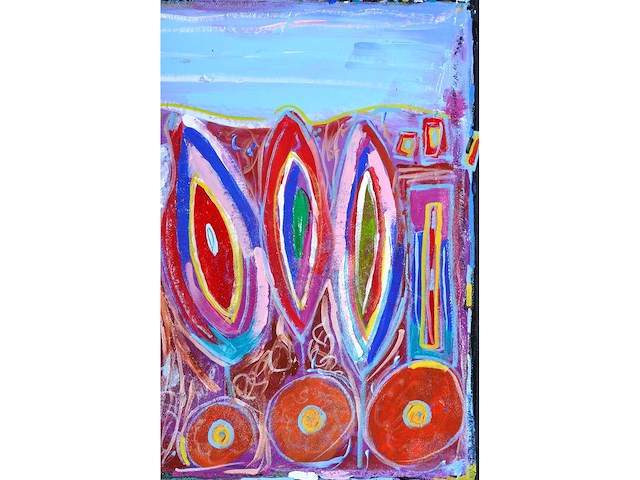 Antonio poioumen - pink angel - acryl op doek - 50x60 cm - afbeelding 8 van  11