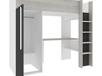 Antraciet hoogslaper bo9 90x200 cm met bureau en kast - afbeelding 3 van  7