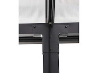 Antracietgrijs staal en aluminium wandgemonteerde pergola naterial yena, 12,85 m² - afbeelding 2 van  13