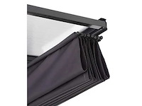 Antracietgrijs staal en aluminium wandgemonteerde pergola naterial yena, 12,85 m² - afbeelding 3 van  13