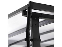 Antracietgrijs staal en aluminium wandgemonteerde pergola naterial yena, 12,85 m² - afbeelding 4 van  13