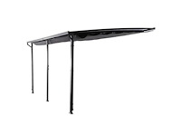 Antracietgrijs staal en aluminium wandgemonteerde pergola naterial yena, 12,85 m² - afbeelding 7 van  13
