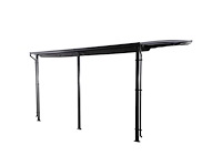 Antracietgrijs staal en aluminium wandgemonteerde pergola naterial yena, 12,85 m² - afbeelding 12 van  13