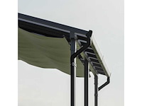 Antracietgrijs staal en aluminium wandgemonteerde pergola naterial yena, 12,85 m² - afbeelding 13 van  13