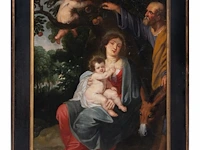 Antwerp school, the holy family, 17thc, oil on canvas 118 x 85 cm. (46.46 x 33.46 in.), frame: 142 x 110 cm. (55.90 x 43.31 in.) - afbeelding 2 van  4