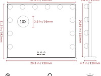 Anyhi hollywood-make-upspiegel met verlichting - afbeelding 2 van  6